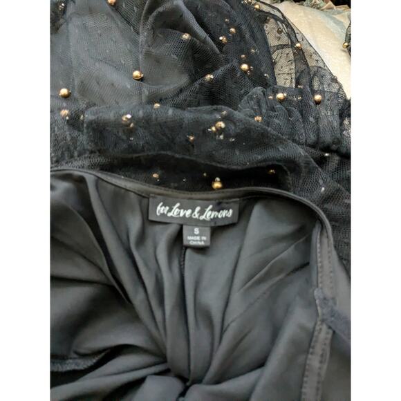 For Love & Lemons Sz S CLEMENCE Black Noir Dress - Picture 8 of 8